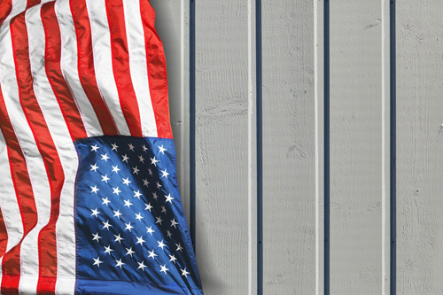 American flag crossing us border with medications and food purchased in mexico