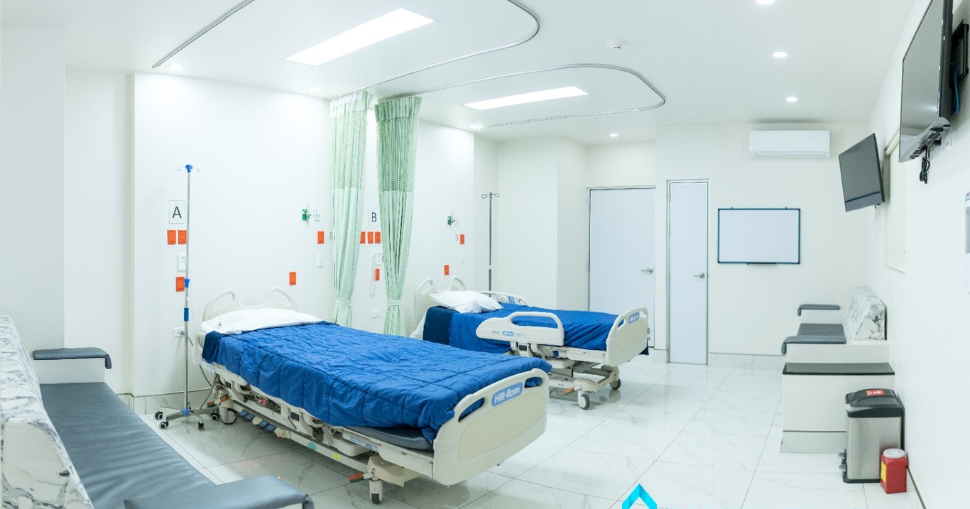 double room blue hospital