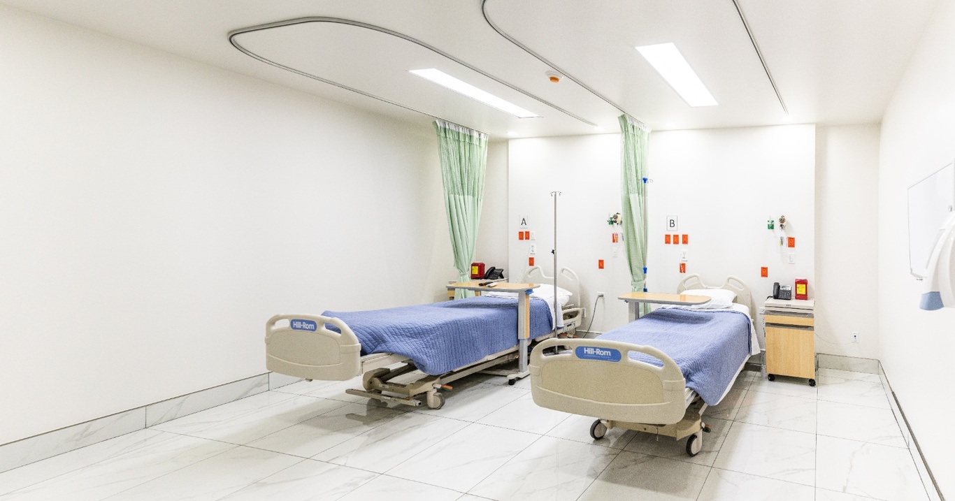 double room blue hospital