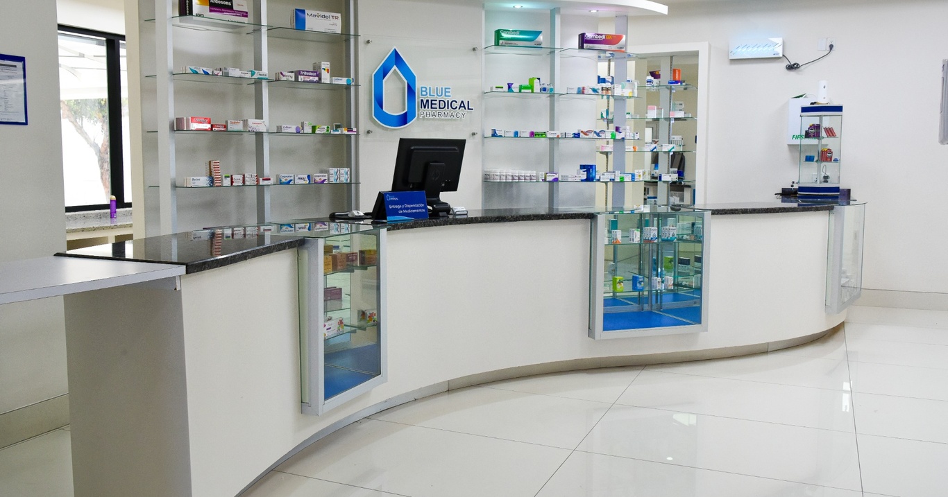blue hospital pharmacy
