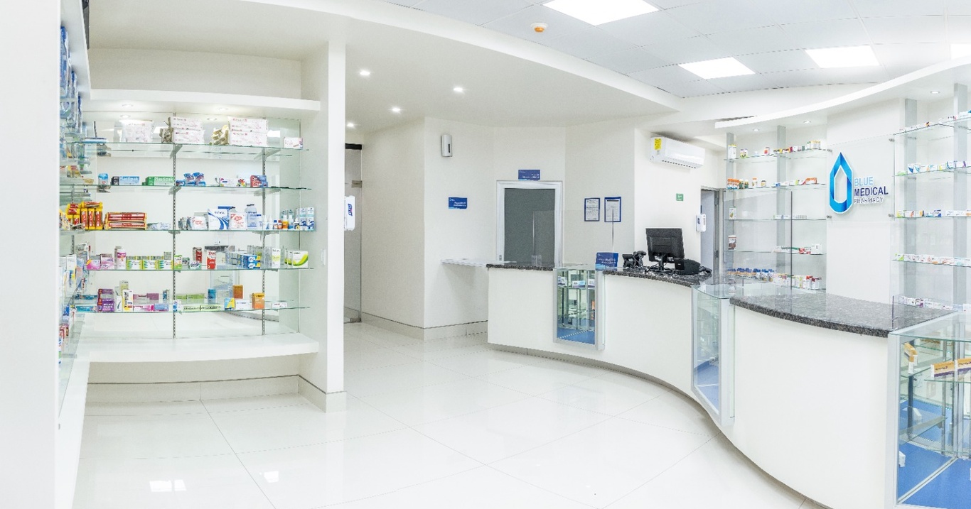 blue hospital pharmacy
